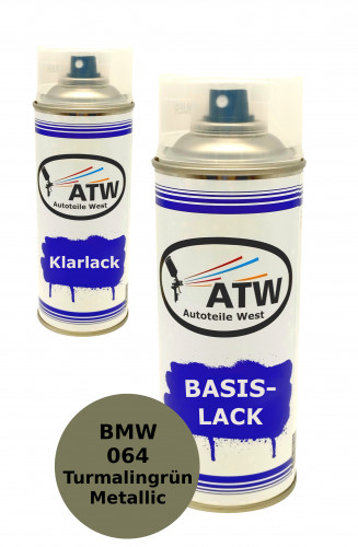 Autolack für BMW 064 Turmalingrün Metallic +400ml Klarlack Set